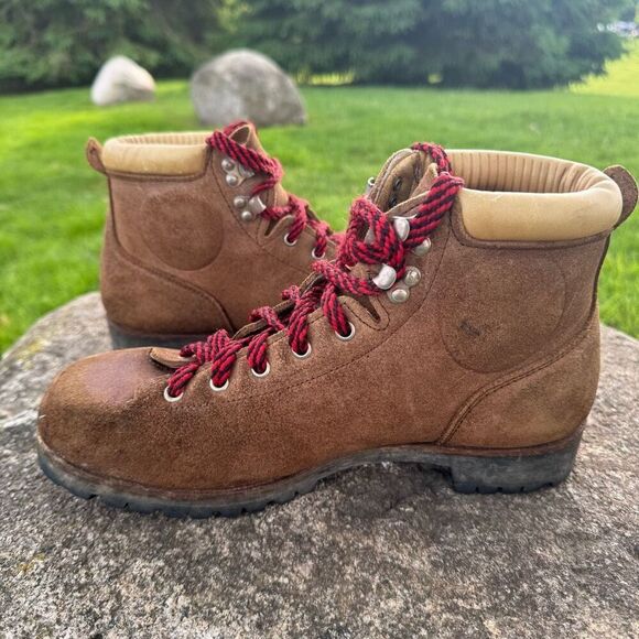 VTG Vasque Vibram Suede Old School Hiking Boots Men’s 8.5/Women’s 10 - Picture 12 of 14